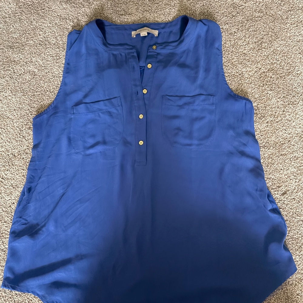 LOFT Royal Blue Sleeveless Blouse